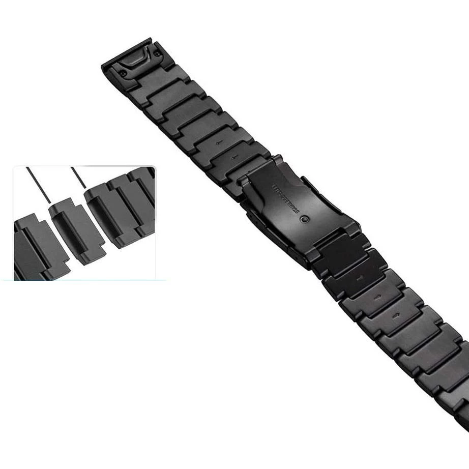 Garmin Fenix 6 PRO / 7 8 (47 MM) siksniņa melns TECH-PROTECT Steelband 5 (22mm)