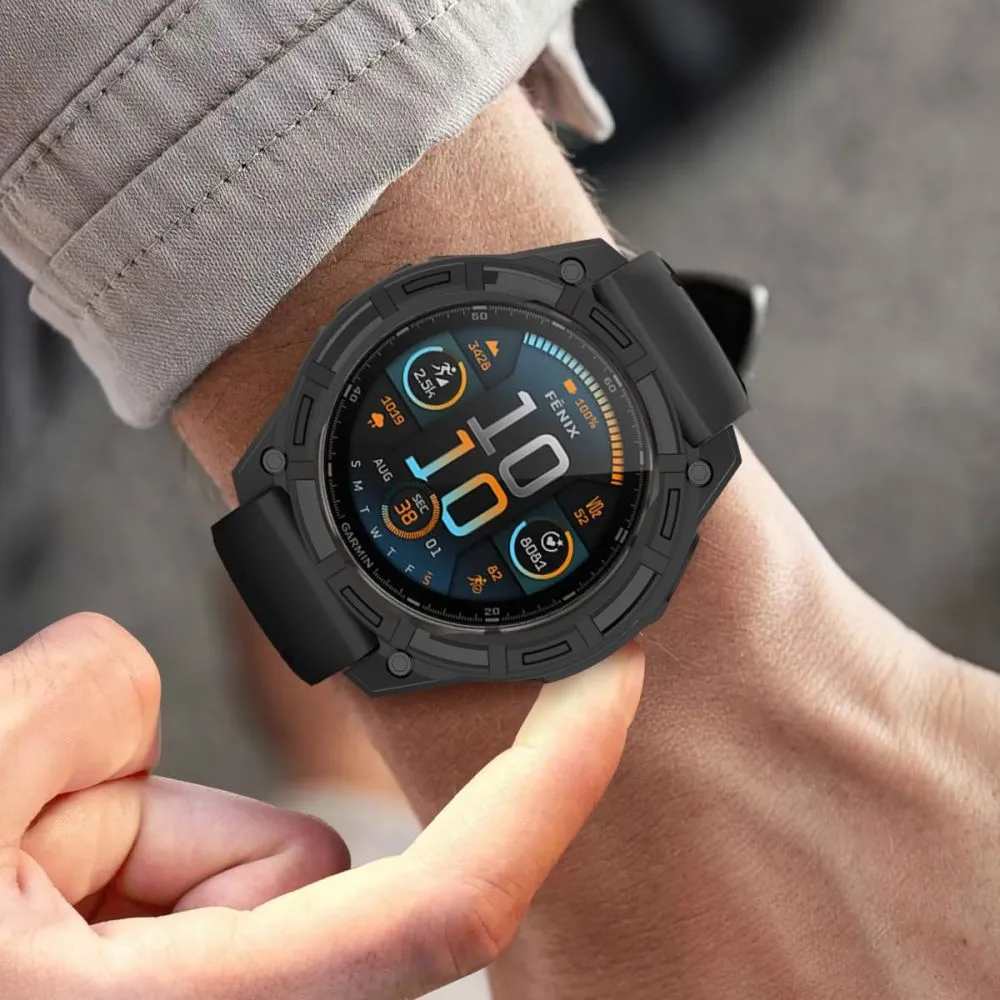 Garmin Fenix 6 PRO / 7 8 (47 MM) vāciņš melns TECH-PROTECT DEFENSE AIR