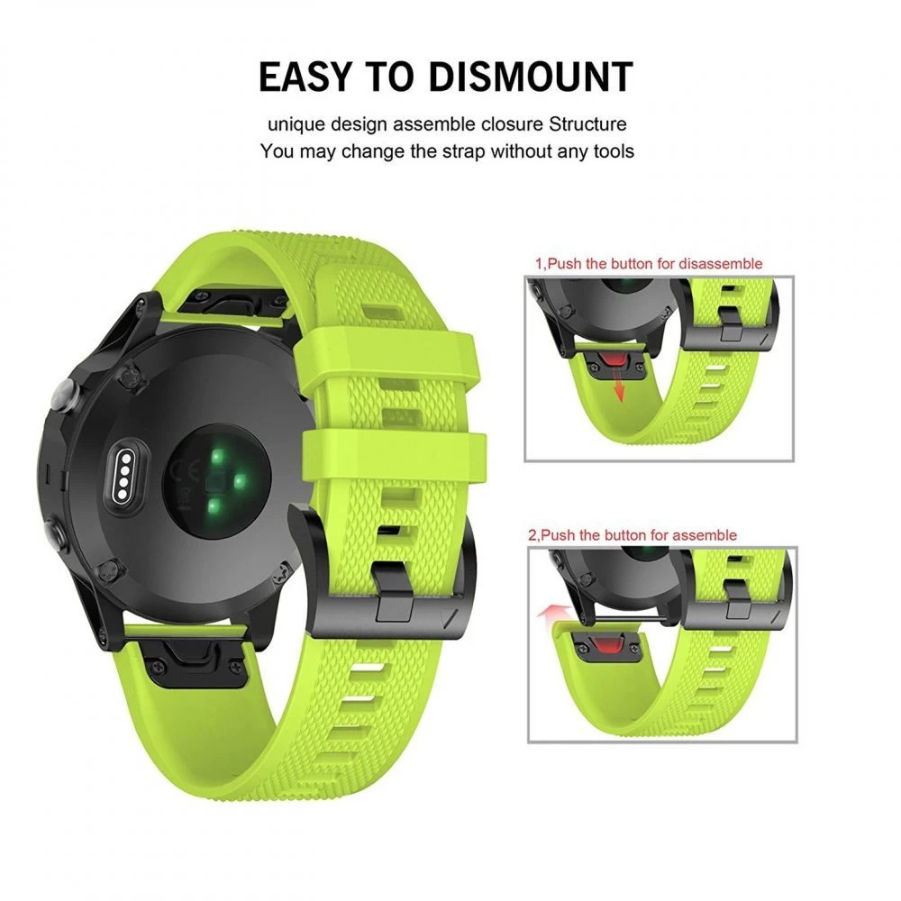 Garmin Fenix 6 PRO / 7 8 (47 MM) siksniņa zaļš TECH-PROTECT Smooth 5 (22mm)