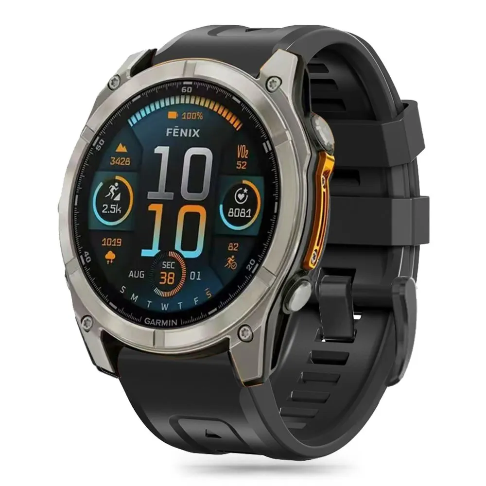 Garmin Fenix 6 PRO / 7 8 (47 MM) siksniņa melns TECH-PROTECT SILICONE 5 E