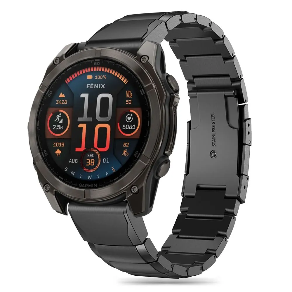 Garmin Fenix 6 PRO / 7 8 (47 MM) siksniņa melns TECH-PROTECT STEELBAND 5 E