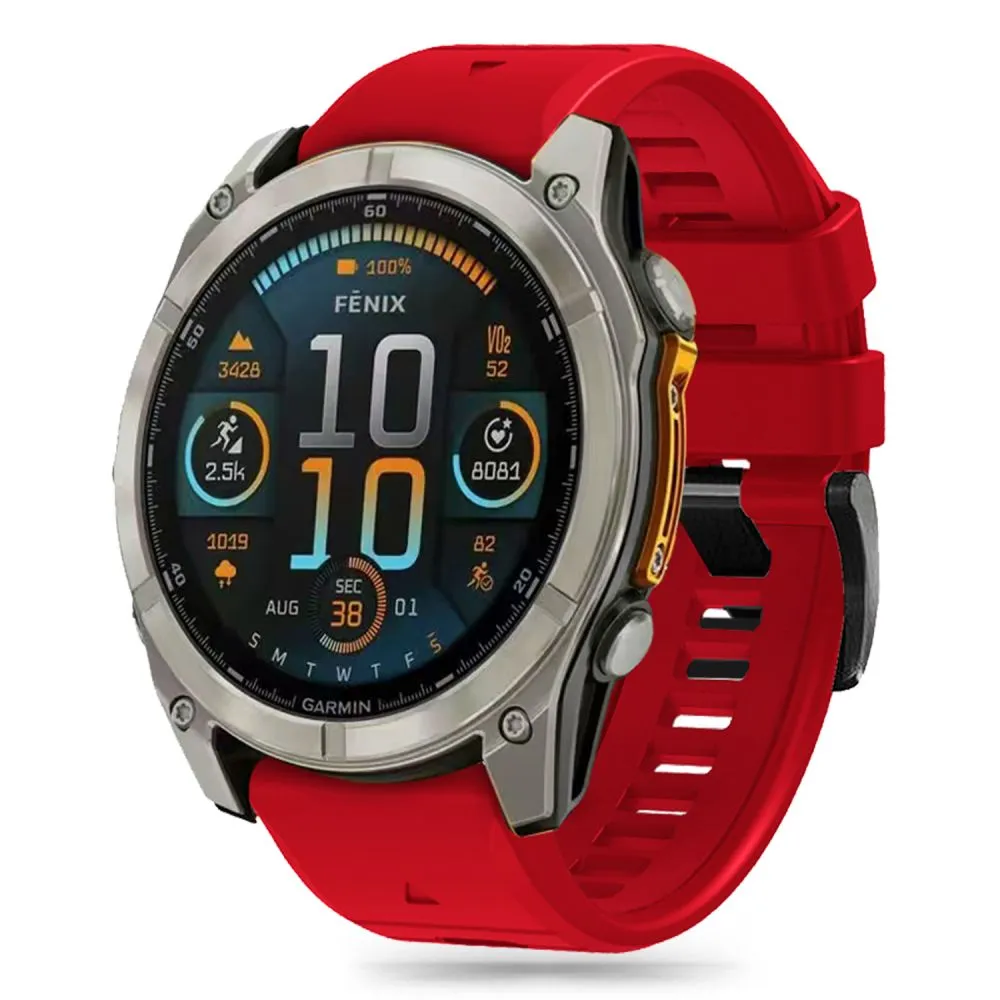 Garmin Fenix 6 PRO / 7 8 (47 MM) siksniņa sarkans TECH-PROTECT SILICONE LINE 5 E