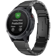 Garmin Fenix 6 PRO / 7 8 (47 MM) siksniņa melns TECH-PROTECT Steelband 5 (22mm)