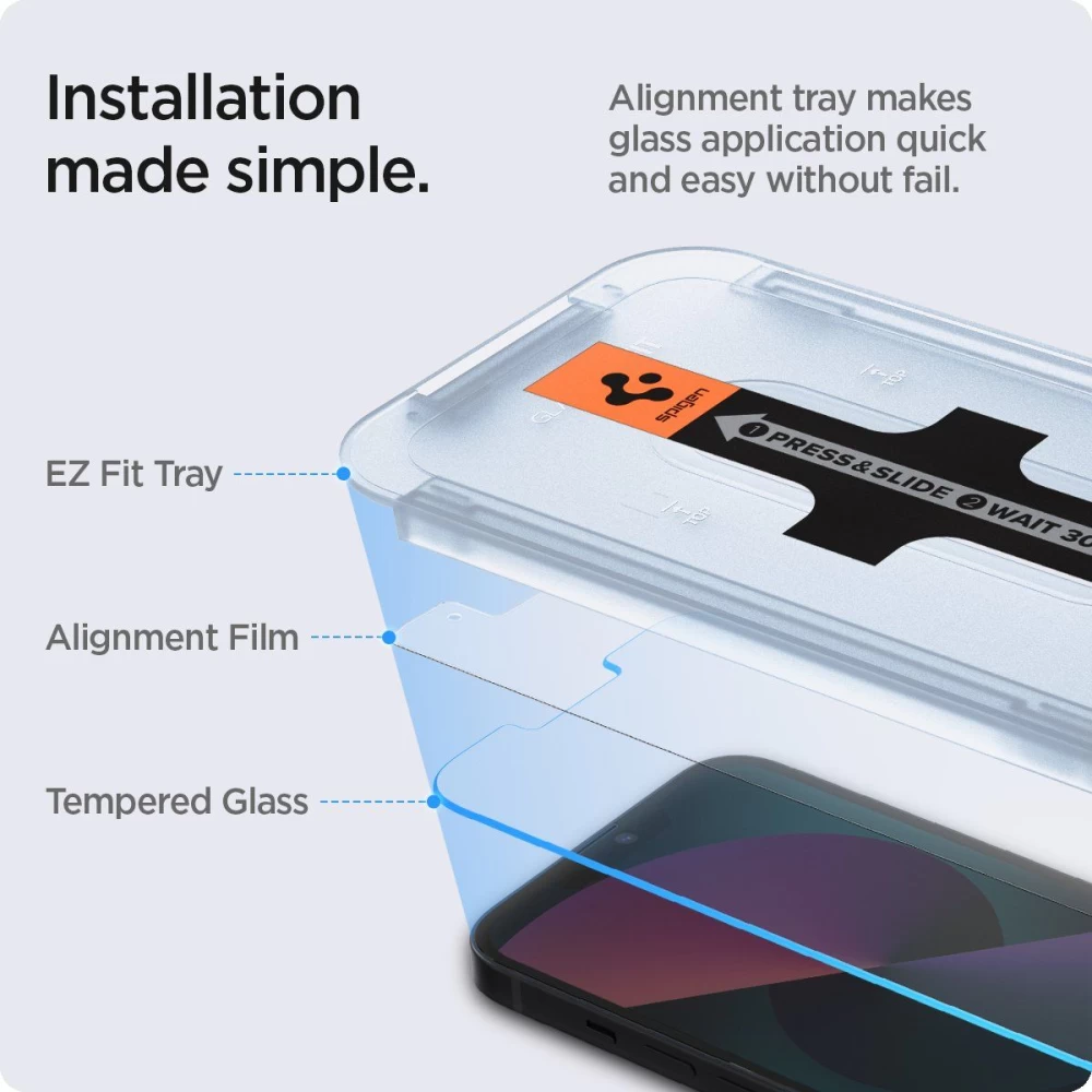 Apple iPhone 14 apsauginis stiklas  SPIGEN Glas.TR EZ FIT