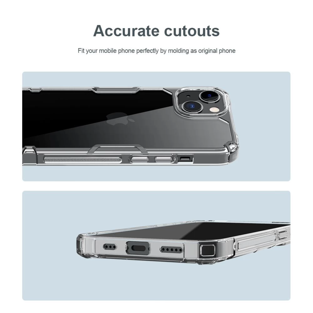 Apple iPhone 14 suojakuori läpinäkyvä sininen Nillkin TPU Pro