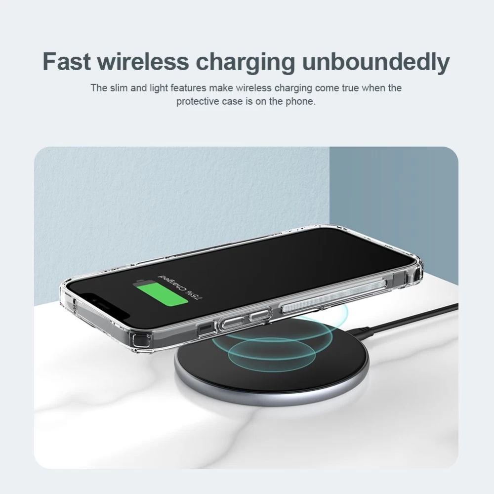Apple iPhone 14 suojakuori läpinäkyvä sininen Nillkin TPU Pro Magnetic