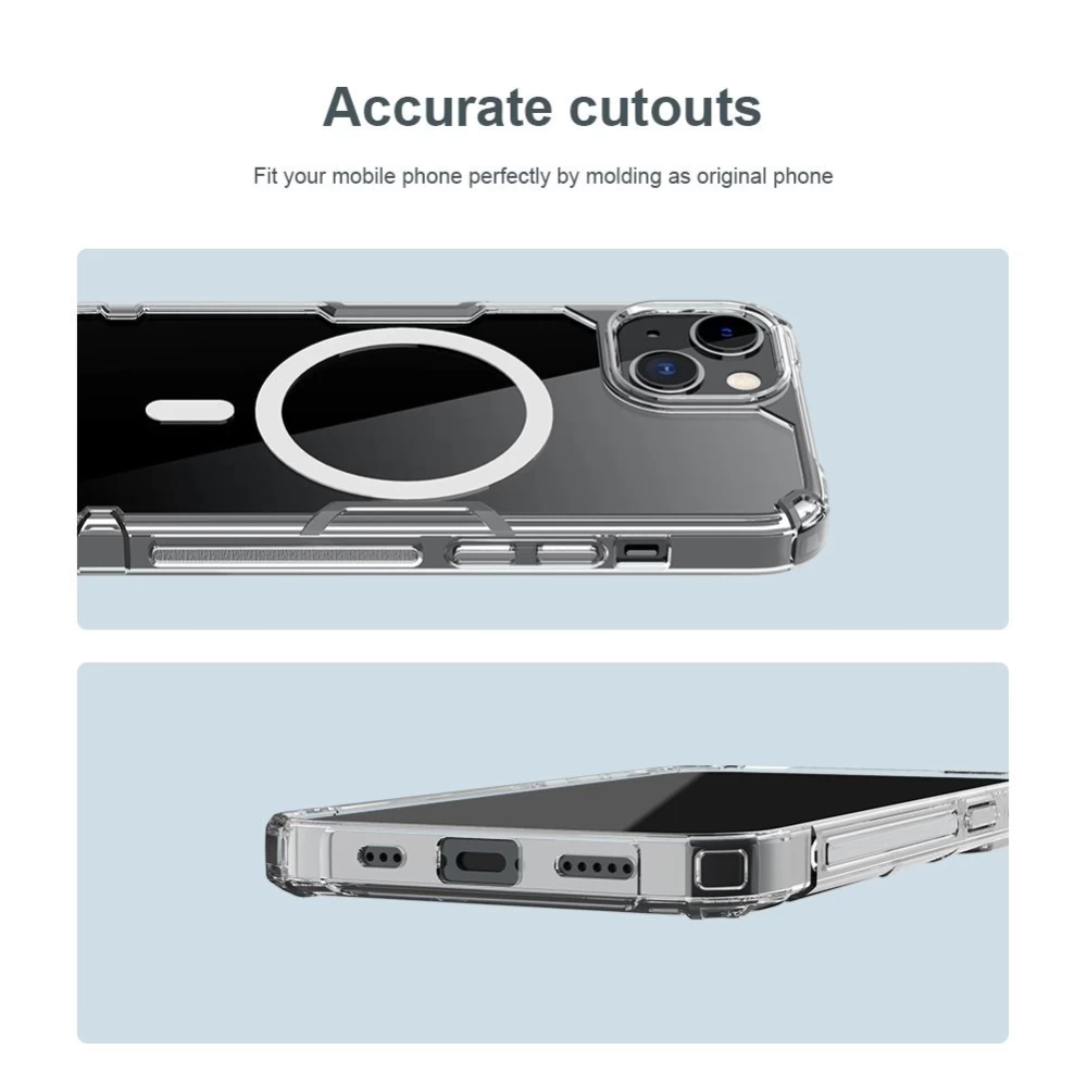 Apple iPhone 14 suojakuori läpinäkyvä sininen Nillkin TPU Pro Magnetic