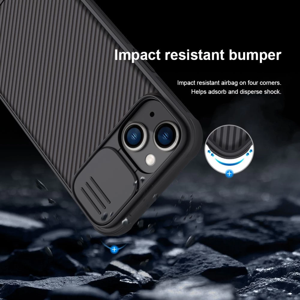 Apple iPhone 14 suojakuori musta Nillkin CamShield Pro