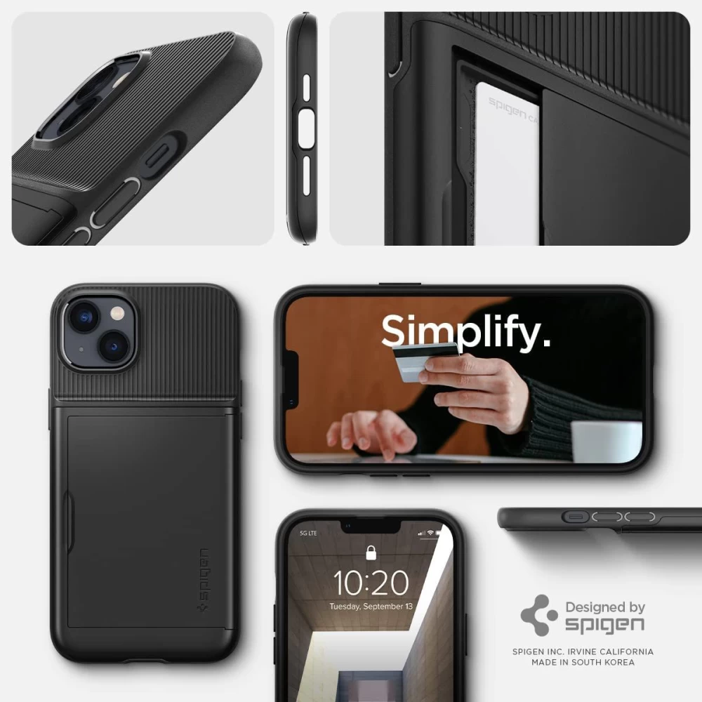Apple iPhone 14 suojakuori musta SPIGEN SLIM ARMOR CS