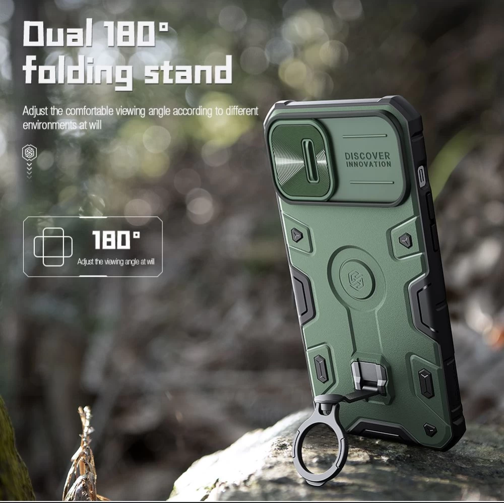 Apple iPhone 14 suojakuori musta Nillkin CamShield Armor Pro