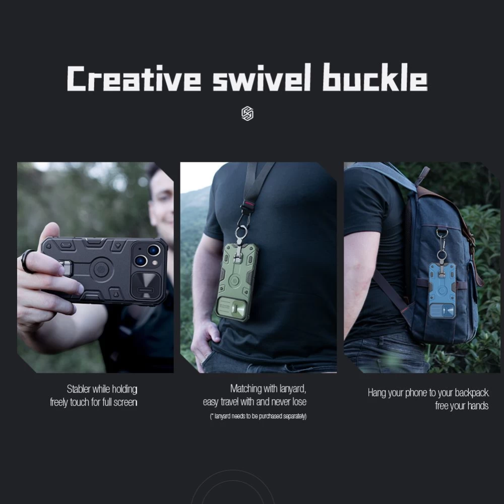 Apple iPhone 14 suojakuori musta Nillkin CamShield Armor Pro
