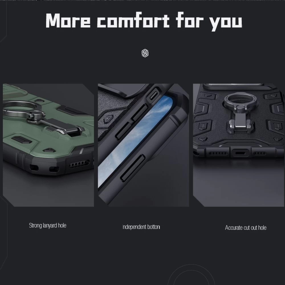 Apple iPhone 14 suojakuori musta Nillkin CamShield Armor Pro