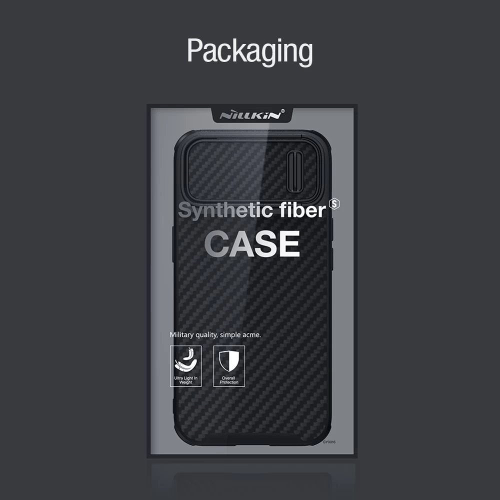 Apple iPhone 14 suojakuori musta Nillkin Synthetic Fiber S
