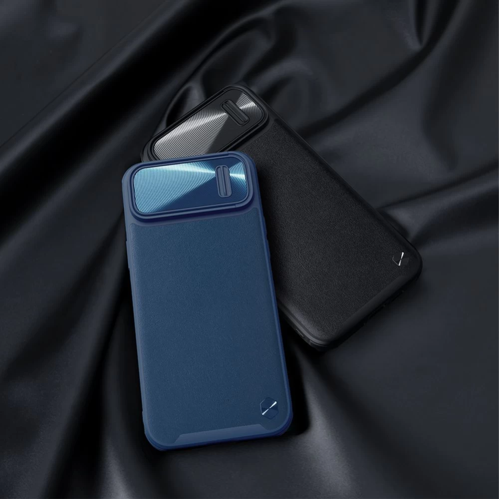 Apple iPhone 14 suojakuori musta Nillkin CamShield Leather S Magnetic