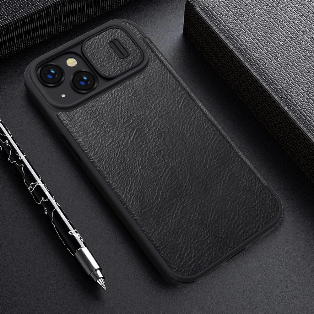 Apple iPhone 14 suojakotelo punainen Nillkin Qin Pro Leather