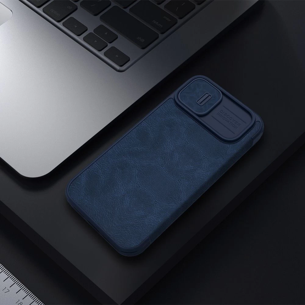Apple iPhone 14 suojakotelo punainen Nillkin Qin Pro Leather