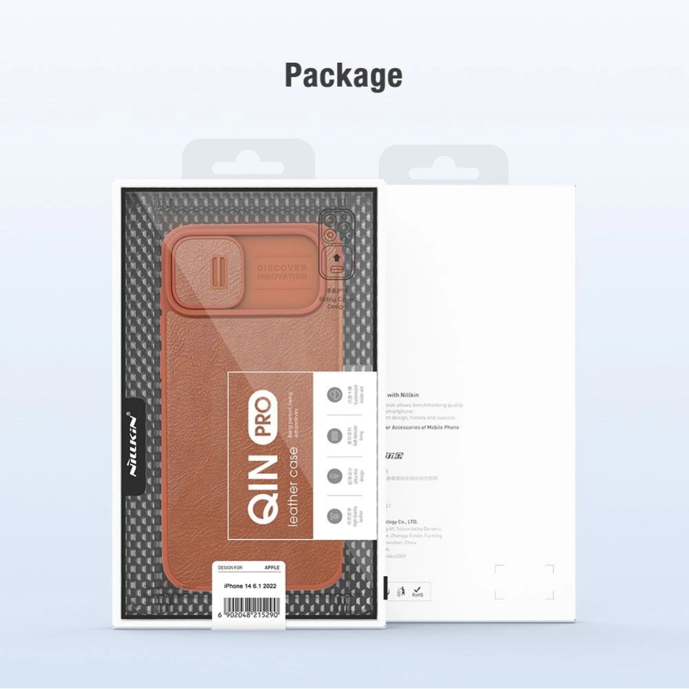 Apple iPhone 14 suojakotelo punainen Nillkin Qin Pro Leather