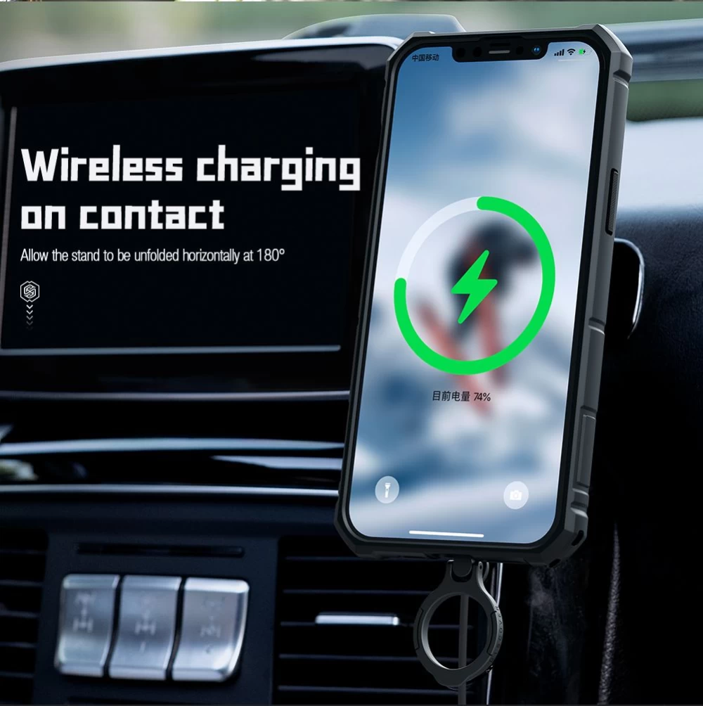 Apple iPhone 14 suojakuori vihreä Nillkin CamShield Armor Pro Magnetic
