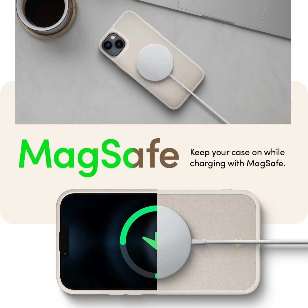Apple iPhone 14 suojakuori norsunluun valkoinen SPIGEN CYRILL KAJUK MAG MAGSAFE