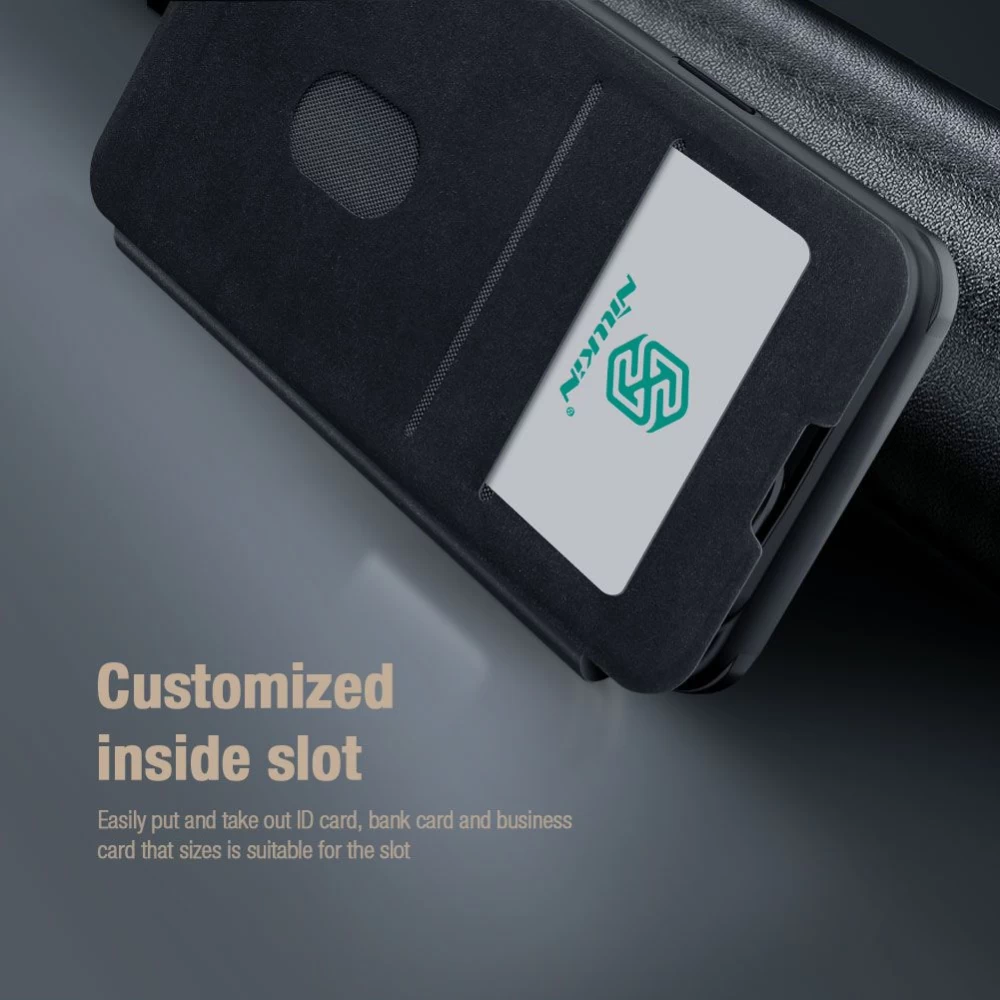 Apple iPhone 14 suojakotelo sininen Nillkin Qin Pro Leather (Cloth Version)