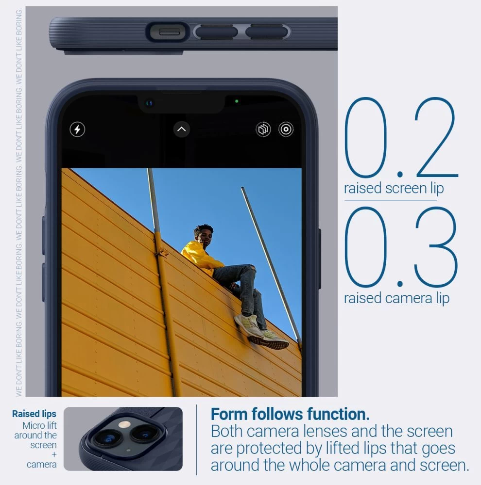 Apple iPhone 14 suojakuori sininen CASEOLOGY Parallax Mag Magsafe