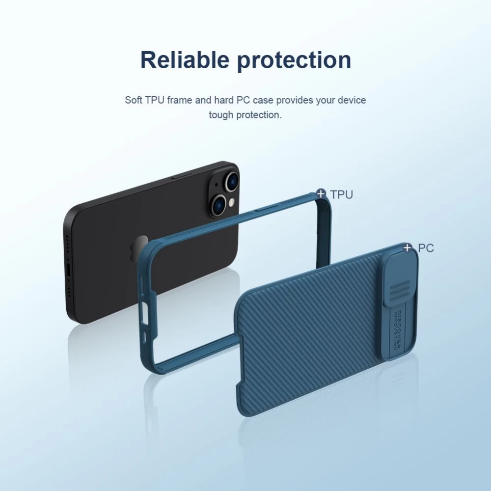 Apple iPhone 14 ümbris sinine Nillkin CamShield Pro Magnetic