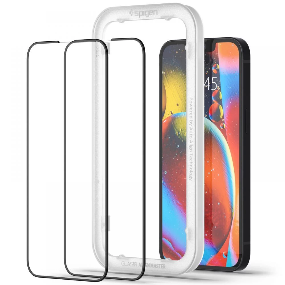 Apple iPhone 14 apsauginis stiklas  SPIGEN ALM GLASS FC (2-pack)