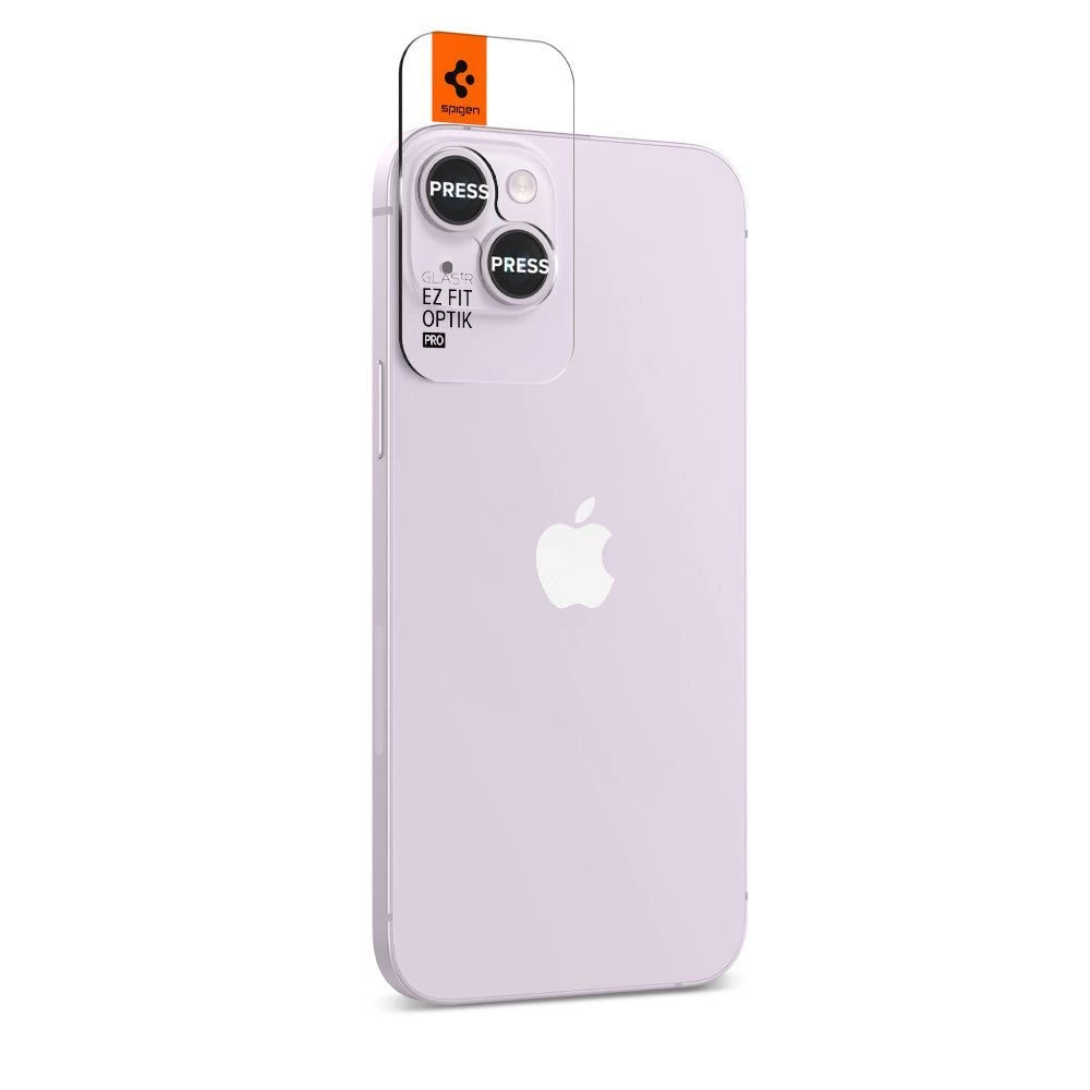 Apple iPhone 14 apsauginis stiklas  SPIGEN OPTIK.TR EZ FIT CAMERA PROTECTOR (2-pack)