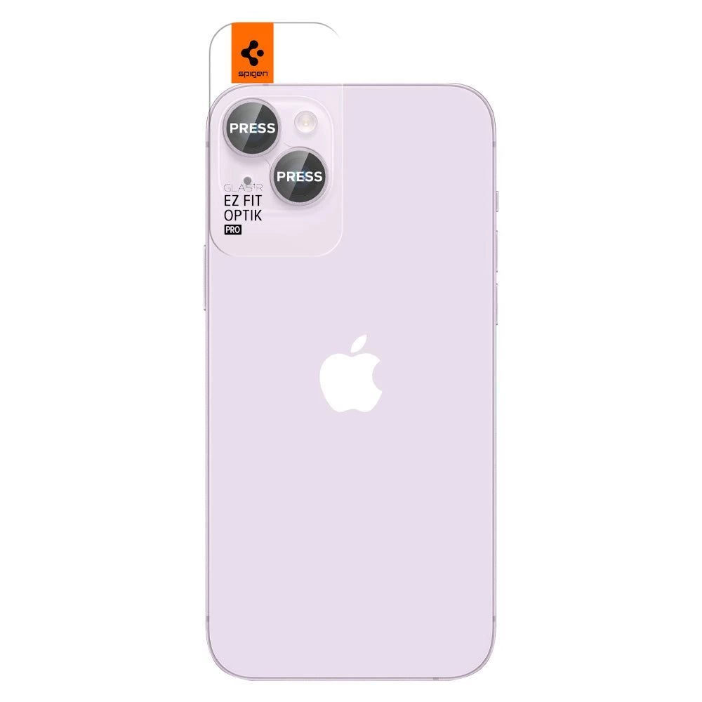 Apple iPhone 14 apsauginis stiklas  SPIGEN OPTIK.TR EZ FIT CAMERA PROTECTOR (2-pack)