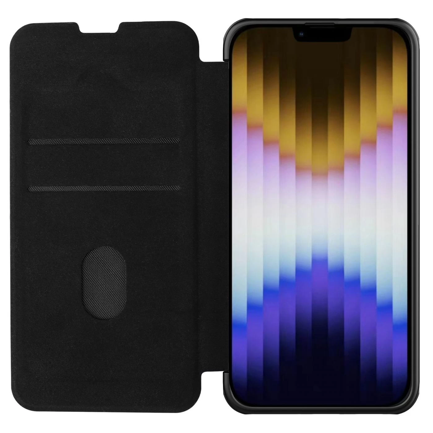 Apple iPhone 14 suojakotelo musta Nillkin Qin Pro Leather (Plain Version)