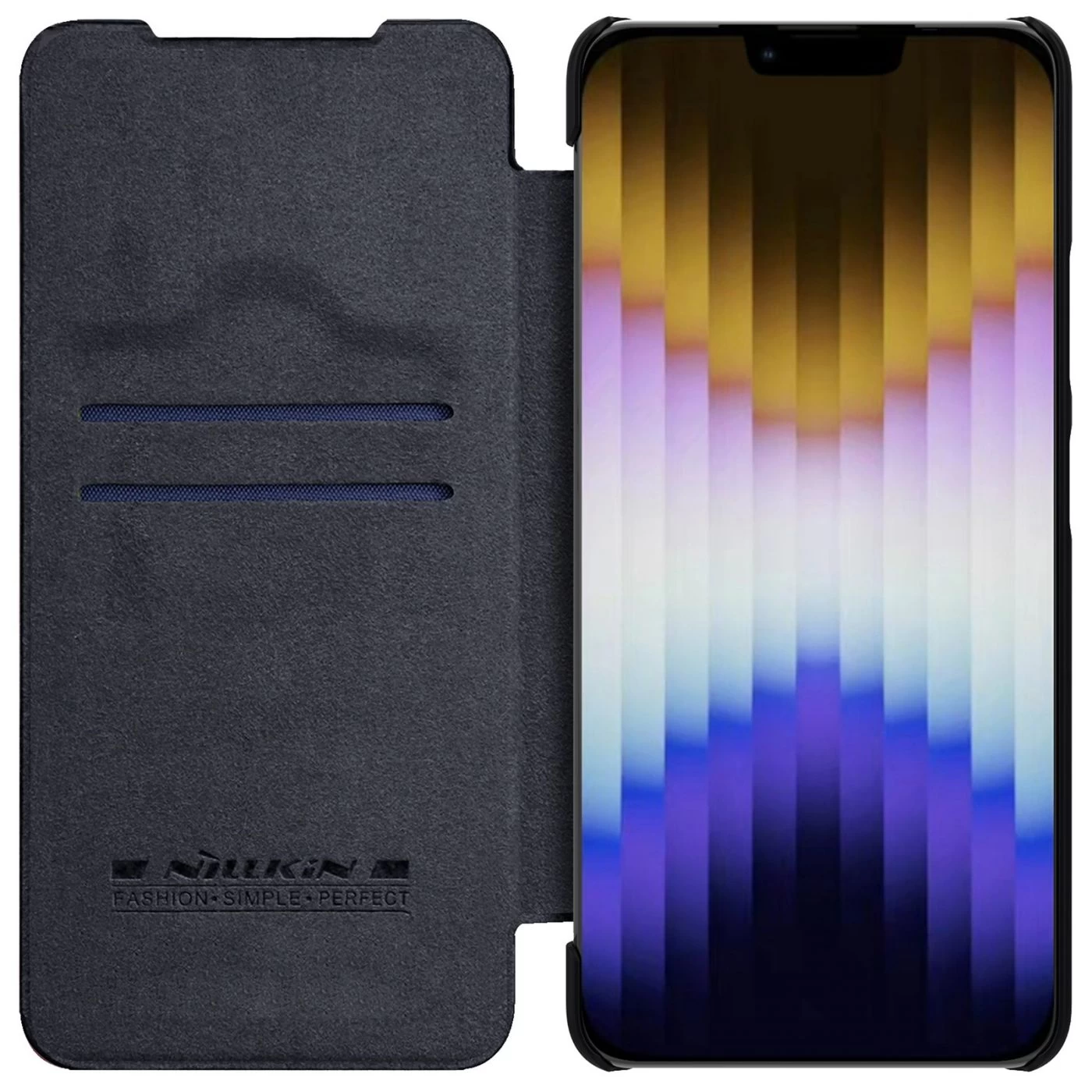 Apple iPhone 14 suojakotelo musta Nillkin Qin Pro Leather