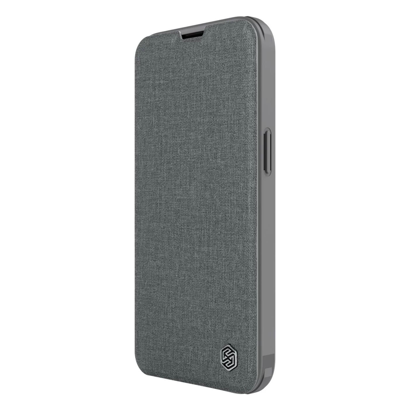 Apple iPhone 14 suojakotelo harmaa Nillkin Qin Pro Leather (Cloth Version)