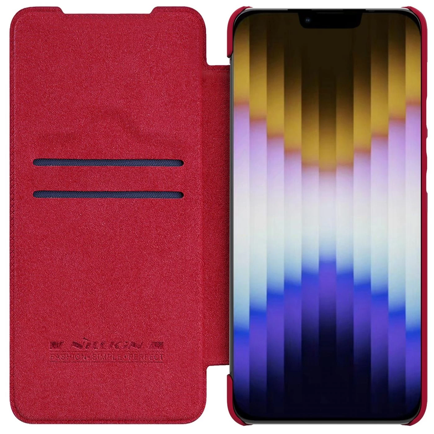Apple iPhone 14 suojakotelo punainen Nillkin Qin Pro Leather