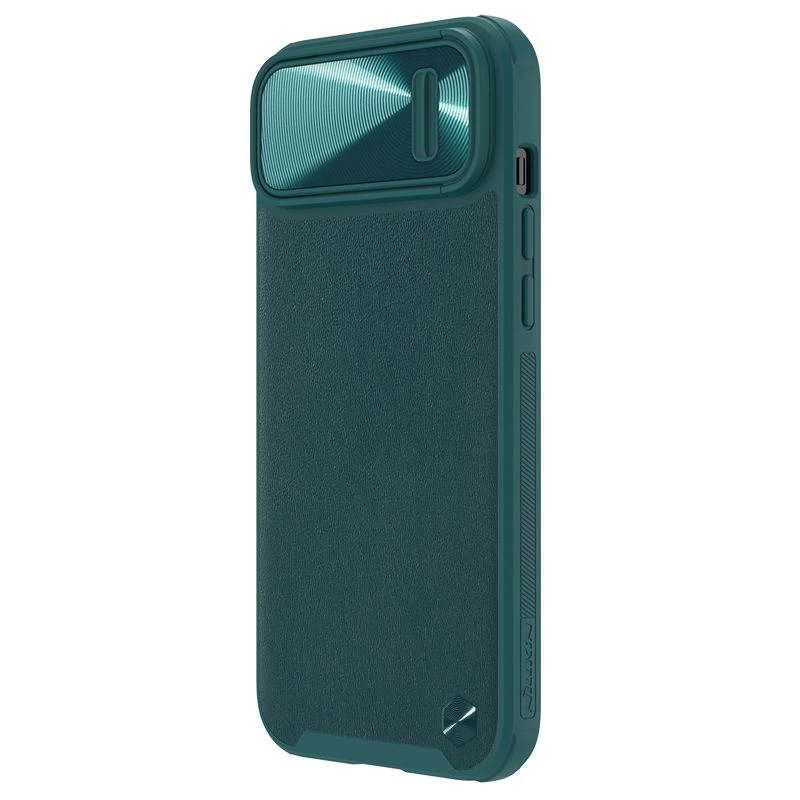 Apple iPhone 14 ümbris roheline NILLKIN CAMSHIELD LEATHER S MAGNETIC