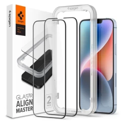 iPhone iPhone 14 apsauginis stiklas SPIGEN ALM GLASS FC Apple iPhone 14 (2-pack)
