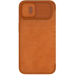 Apple iPhone 14 suojakotelo ruskea Nillkin Qin Pro Leather