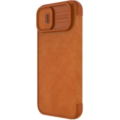 Apple iPhone 14 suojakotelo ruskea Nillkin Qin Pro Leather
