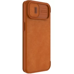 Apple iPhone 14 suojakotelo ruskea Nillkin Qin Pro Leather