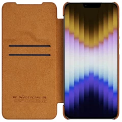 Apple iPhone 14 suojakotelo ruskea Nillkin Qin Pro Leather