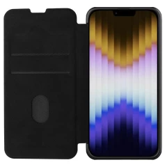 Apple iPhone 14 suojakotelo musta Nillkin Qin Pro Leather (Plain Version)