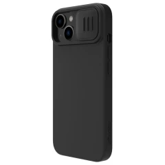 Apple iPhone 14 suojakuori musta Nillkin CamShield Silky Magnetic Silicon