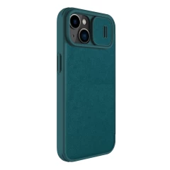 Apple iPhone 14 suojakotelo vihreä Nillkin Qin Pro Leather (Plain Version)