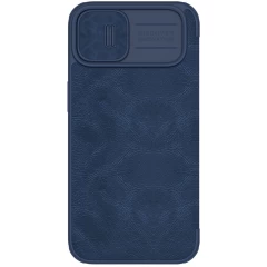 Apple iPhone 14 suojakotelo sininen Nillkin Qin Pro Leather