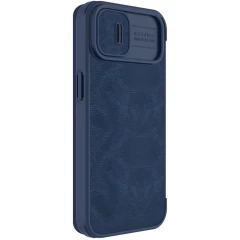 Apple iPhone 14 suojakotelo sininen Nillkin Qin Pro Leather