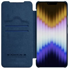 Apple iPhone 14 suojakotelo sininen Nillkin Qin Pro Leather