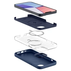 Apple iPhone 14 ümbris sinine SPIGEN SILICONE FIT MAG MAGSAFE