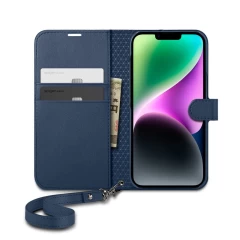 Apple iPhone 14 suojakotelo sininen SPIGEN WALLET S