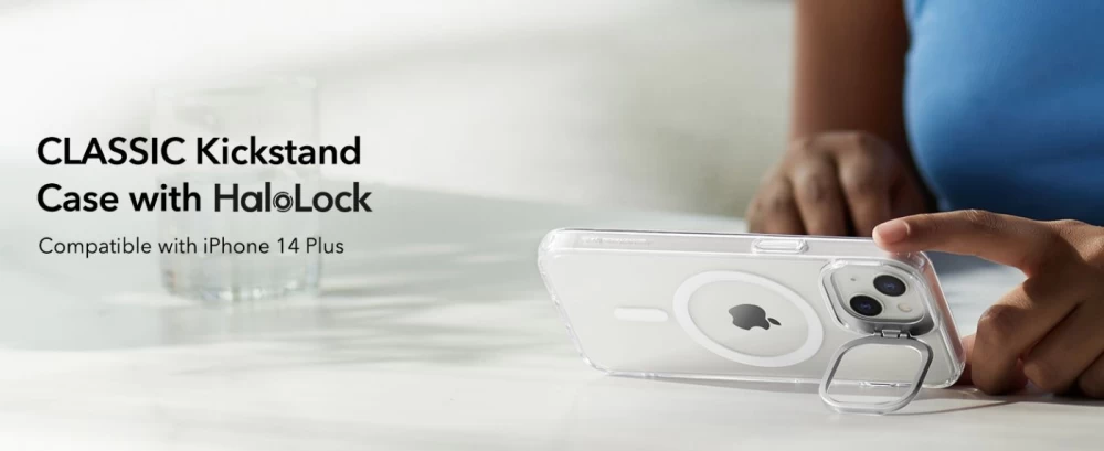 Apple iPhone 14 Plus suojakuori läpinäkyvä ESR CLASSIC KICKSTAND HALOLOCK MAGSAFE