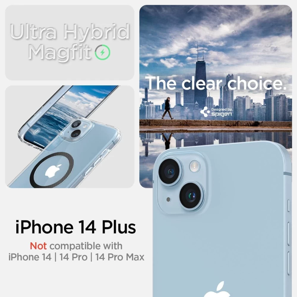 Apple iPhone 14 Plus case transparent SPIGEN ULTRA HYBRID MAG MAGSAFE