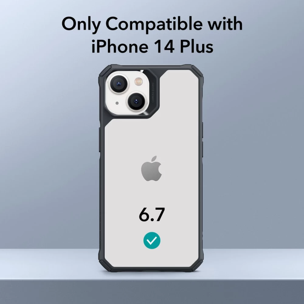 Apple iPhone 14 Plus suojakuori läpikuultava harmaa ESR AIR ARMOR